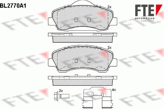 FTE 9010976 - Kit pastiglie freno, Freno a disco autozon.pro