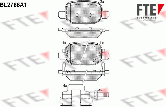 FTE 9010973 - Kit pastiglie freno, Freno a disco autozon.pro