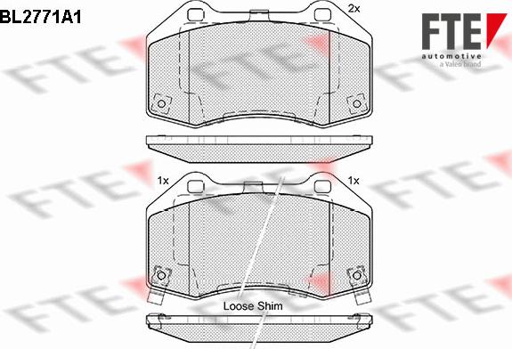 FTE 9010977 - Kit pastiglie freno, Freno a disco autozon.pro