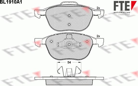 FTE 9010499 - Kit pastiglie freno, Freno a disco autozon.pro