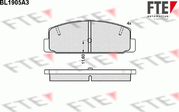 FTE BL1905A3 - Kit pastiglie freno, Freno a disco autozon.pro