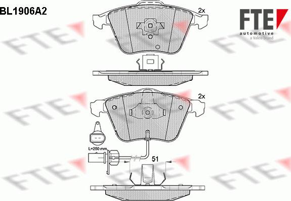 FTE 9010495 - Kit pastiglie freno, Freno a disco autozon.pro