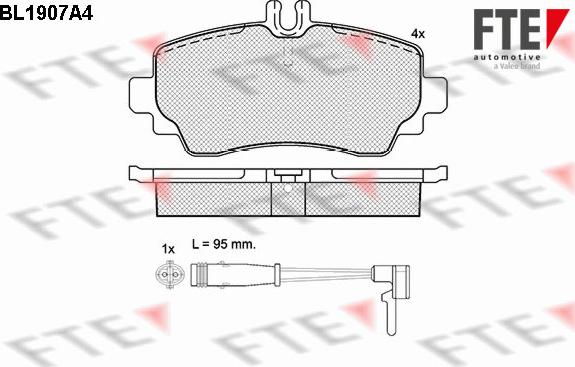 FTE 9010496 - Kit pastiglie freno, Freno a disco autozon.pro