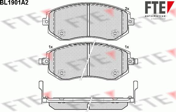 FTE BL1901A2 - Kit pastiglie freno, Freno a disco autozon.pro