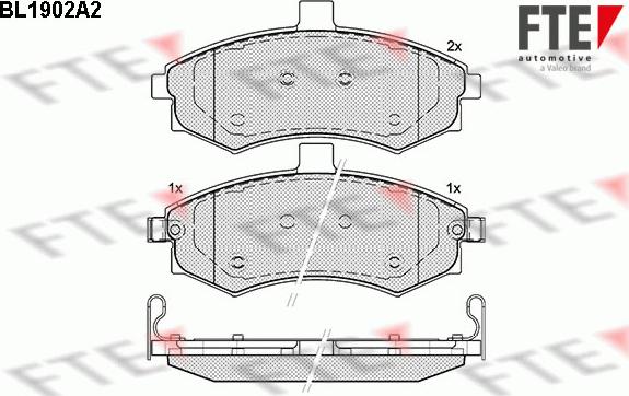 FTE BL1902A2 - Kit pastiglie freno, Freno a disco autozon.pro