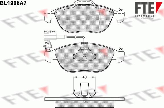 FTE 9010497 - Kit pastiglie freno, Freno a disco autozon.pro