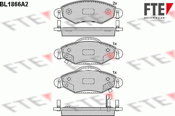 FTE 9010445 - Kit pastiglie freno, Freno a disco autozon.pro