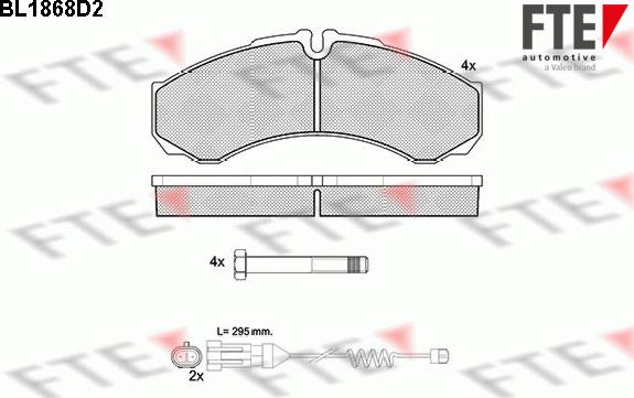 FTE 9010446 - Kit pastiglie freno, Freno a disco autozon.pro