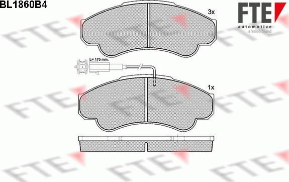 FTE BL1860B4 - Kit pastiglie freno, Freno a disco autozon.pro