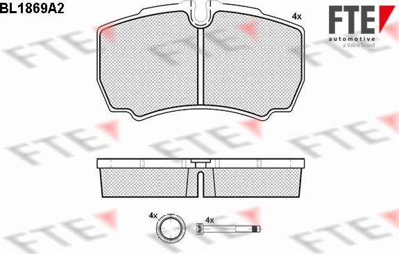 FTE BL1869A2 - Kit pastiglie freno, Freno a disco autozon.pro