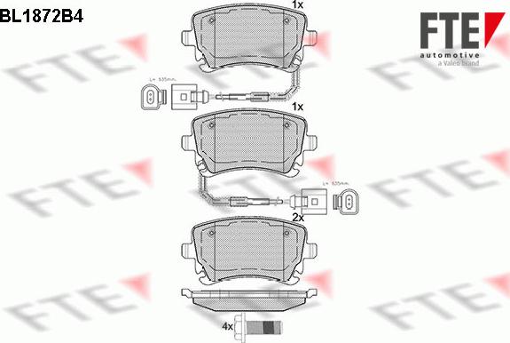 FTE 9010454 - Kit pastiglie freno, Freno a disco autozon.pro