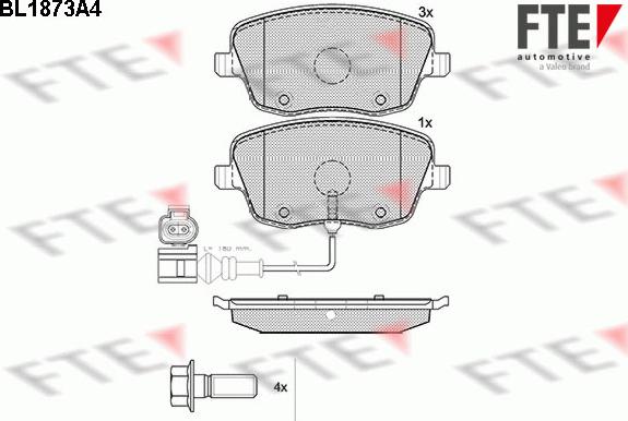 FTE 9010455 - Kit pastiglie freno, Freno a disco autozon.pro