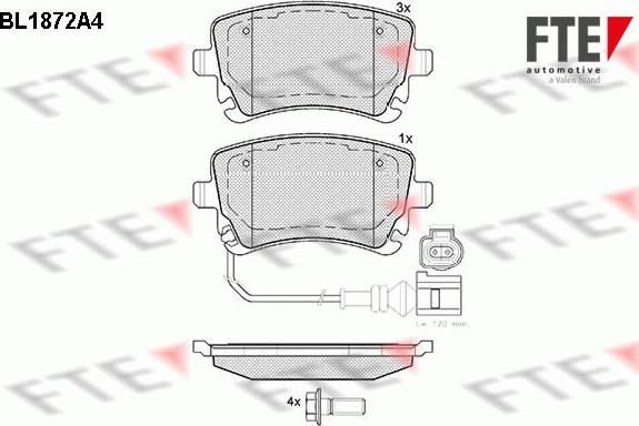 FTE 9010453 - Kit pastiglie freno, Freno a disco autozon.pro