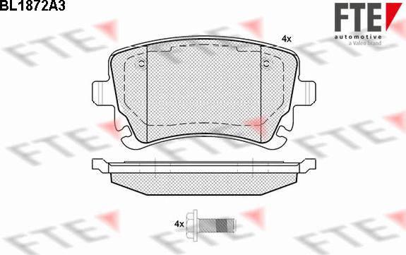 FTE 9010452 - Kit pastiglie freno, Freno a disco autozon.pro