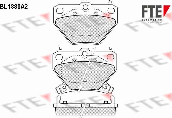 FTE BL1880A2 - Kit pastiglie freno, Freno a disco autozon.pro