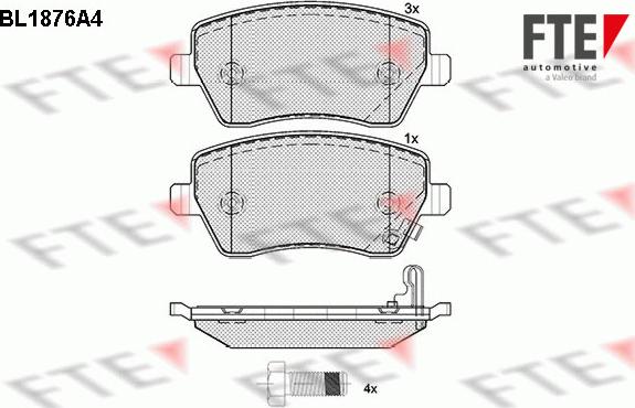 FTE 9010461 - Kit pastiglie freno, Freno a disco autozon.pro