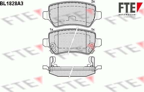 FTE BL1828A3 - Kit pastiglie freno, Freno a disco autozon.pro