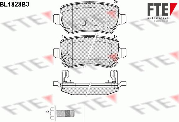 FTE BL1828B3 - Kit pastiglie freno, Freno a disco autozon.pro