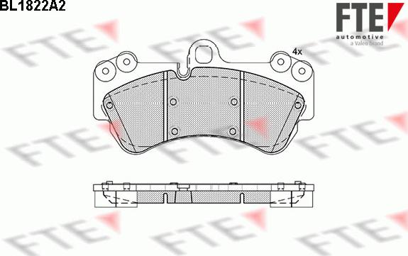 FTE 9010400 - Kit pastiglie freno, Freno a disco autozon.pro