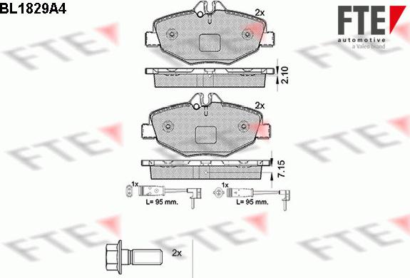 FTE BL1829A4 - Kit pastiglie freno, Freno a disco autozon.pro