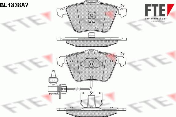 FTE 9010414 - Kit pastiglie freno, Freno a disco autozon.pro