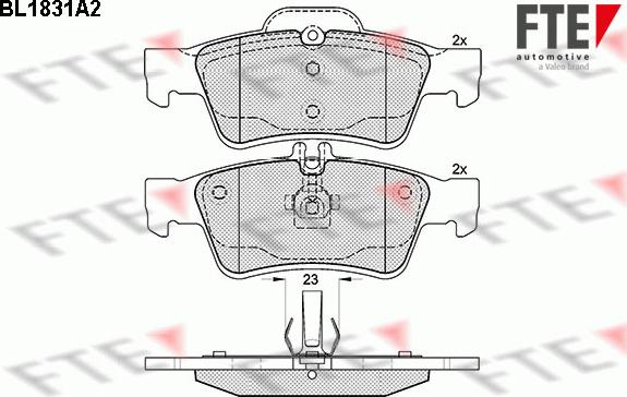 FTE 9010410 - Kit pastiglie freno, Freno a disco autozon.pro