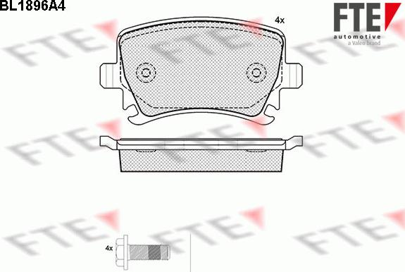 FTE 9010484 - Kit pastiglie freno, Freno a disco autozon.pro