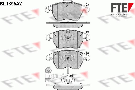 FTE 9010483 - Kit pastiglie freno, Freno a disco autozon.pro