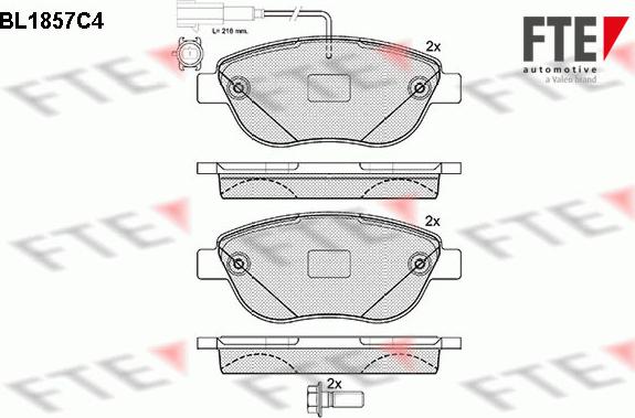 FTE 9010434 - Kit pastiglie freno, Freno a disco autozon.pro