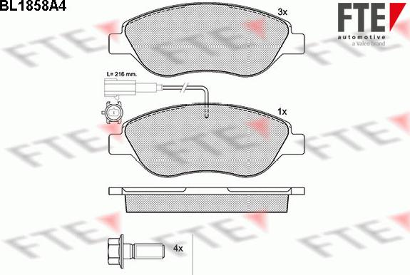 FTE 9010435 - Kit pastiglie freno, Freno a disco autozon.pro