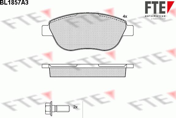 FTE 9010430 - Kit pastiglie freno, Freno a disco autozon.pro