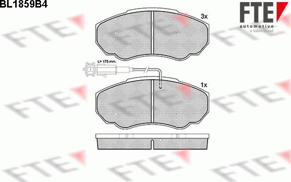 FTE 9010438 - Kit pastiglie freno, Freno a disco autozon.pro