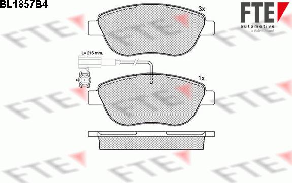 FTE 9010433 - Kit pastiglie freno, Freno a disco autozon.pro