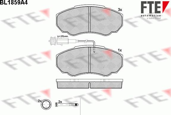 FTE BL1859A4 - Kit pastiglie freno, Freno a disco autozon.pro