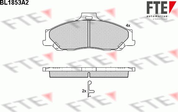 FTE 9010428 - Kit pastiglie freno, Freno a disco autozon.pro