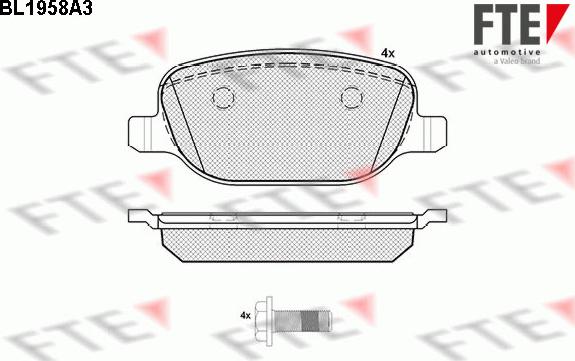 FTE 9010544 - Kit pastiglie freno, Freno a disco autozon.pro