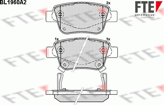 FTE 9010546 - Kit pastiglie freno, Freno a disco autozon.pro