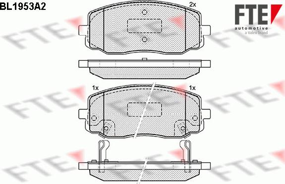 FTE BL1953A2 - Kit pastiglie freno, Freno a disco autozon.pro