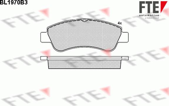 FTE BL1970B3 - Kit pastiglie freno, Freno a disco autozon.pro