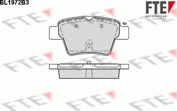 FTE BL1972B3 - Kit pastiglie freno, Freno a disco autozon.pro