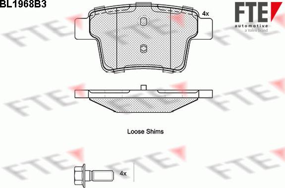 FTE 9010552 - Kit pastiglie freno, Freno a disco autozon.pro