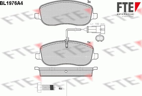 FTE 9010565 - Kit pastiglie freno, Freno a disco autozon.pro