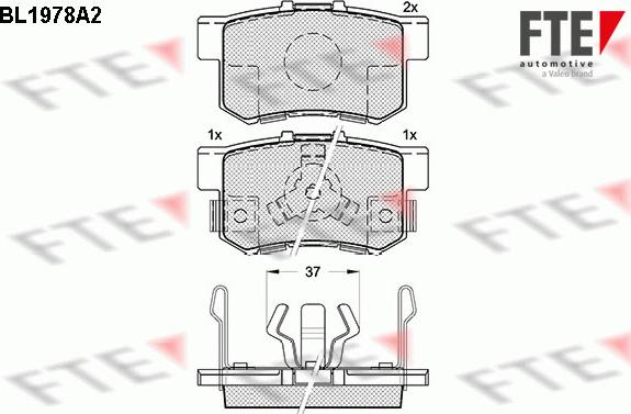 FTE BL1978A2 - Kit pastiglie freno, Freno a disco autozon.pro