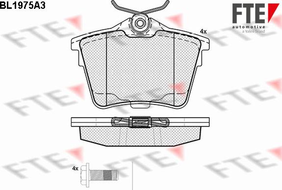 FTE BL1975A3 - Kit pastiglie freno, Freno a disco autozon.pro