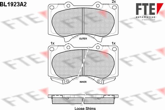 FTE 9010509 - Kit pastiglie freno, Freno a disco autozon.pro