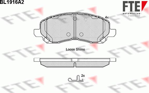 FTE 9010505 - Kit pastiglie freno, Freno a disco autozon.pro