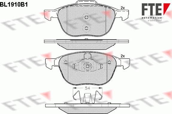 FTE 9010500 - Kit pastiglie freno, Freno a disco autozon.pro