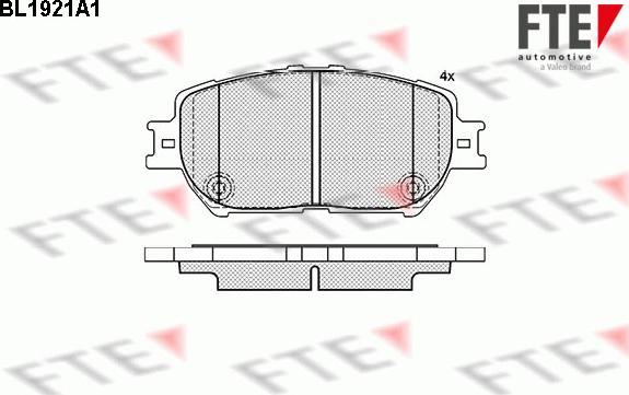 FTE 9010507 - Kit pastiglie freno, Freno a disco autozon.pro