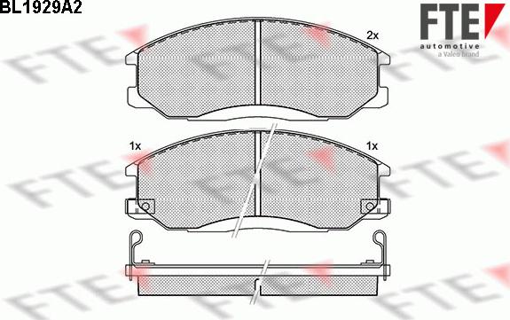 FTE BL1929A2 - Kit pastiglie freno, Freno a disco autozon.pro