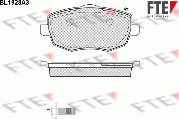 FTE 9010516 - Kit pastiglie freno, Freno a disco autozon.pro